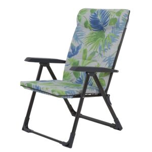 Patio Bilbao XL összecsukható kerti szék levél mintával, állítható háttámlával - Patio