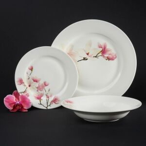 Ambition Magnolia 18 részes étkészlet virágmintával - Tálalás