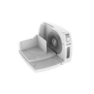 Dyras MS-3001W elektromos szeletelőgép, fehér, ferde nézet - Szeletelő gép