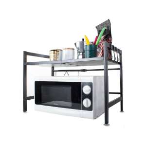 Konyhai Polc Mikrohullámú Sütőhöz - Állítható Szélesség - Acél 95375589 - Háztartási nagygép kiegészítő