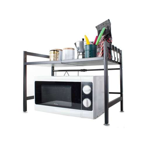 Konyhai Polc Mikrohullámú Sütőhöz - Állítható Szélesség - Acél 95375589