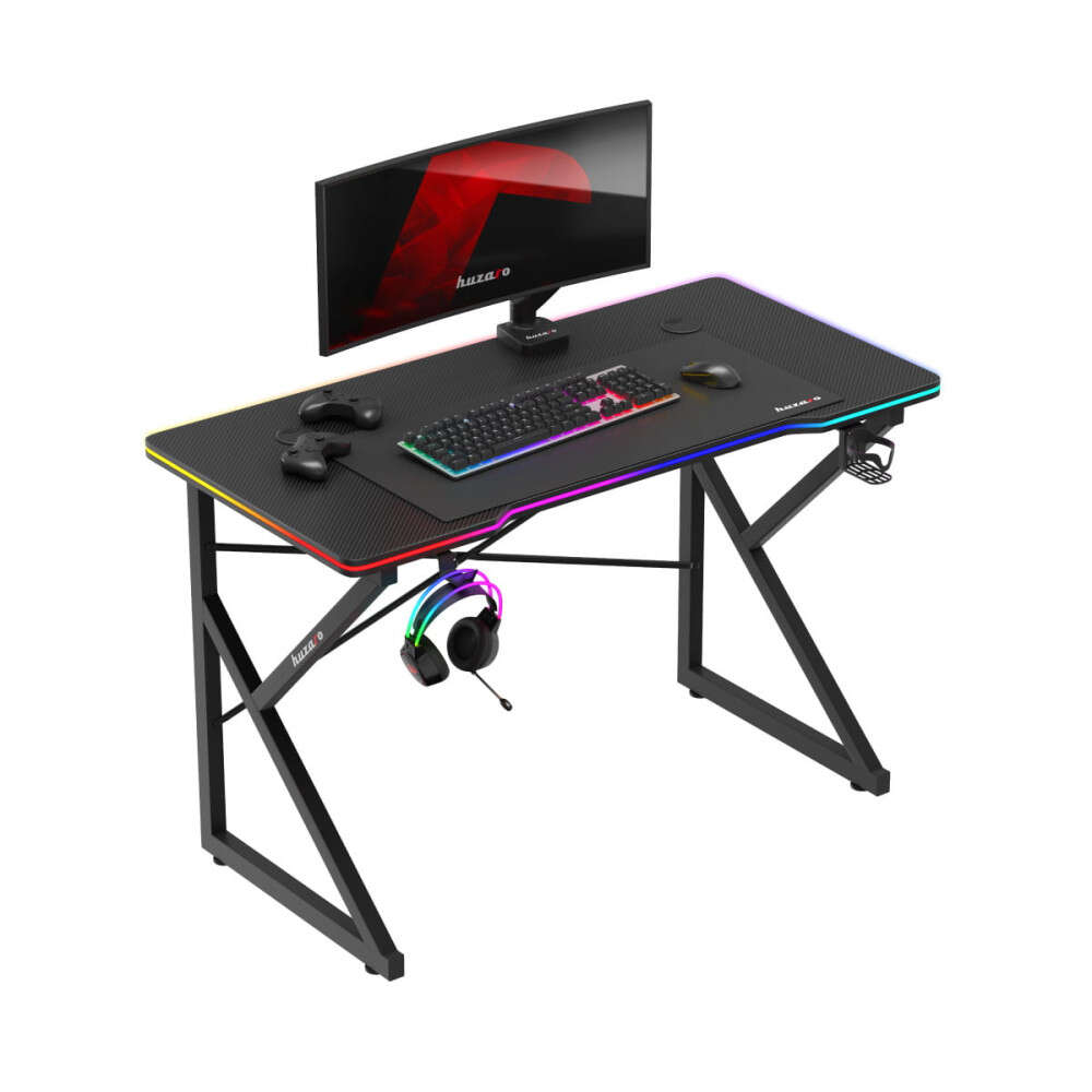 Huzaro gamer asztal  minőségi íróasztal rgb 1.7 black