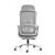 Ergonomikus szürke irodai szék állítható deréktámasszal és hálós háttámlával