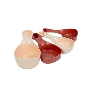Set lingurițe de măsurat Bewello - Plastic - 4 bucăți - Culoare piersică - Bewello