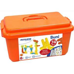 Miniland Buni 74 piece construction toy set with storage box - Plastic Building Toy