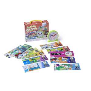 Joc educativ Activity Clock pentru copii, include un ceas și cărți cu activități - Miniland Jocuri educative pentru școlari