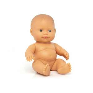 21 cm Caucasian baby doll, Lány Baba, for role-playing, soft vinyl, vanilla scent, recyclable - Miniland