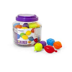 Miniland MaxiChain Giant Beads, 24 colorful beads for toddlers, sensory and motor skills development - Developmental Toy for Preschooler