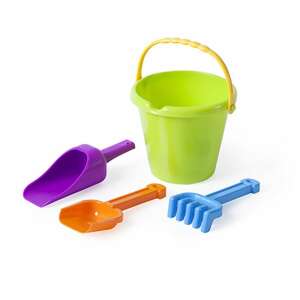 Set de joacă pentru nisip cu găleată, lopată, greblă și lingură - Jucari pe nisip