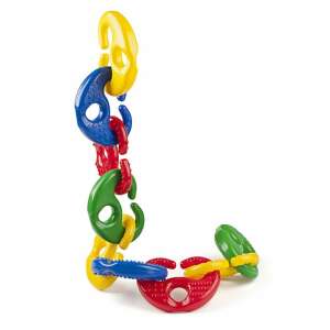 Színes, egymásba fűzhető lánc játék kisgyermekeknek, kiváló a finommotoros készségek és a színfelismerés fejlesztéséhez - Miniland