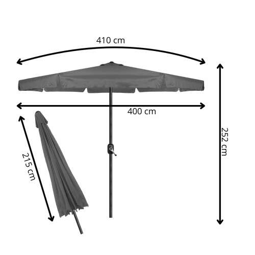 Gu0040 Umbrelă de grădină 400 cm