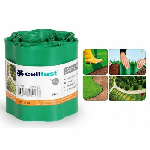 Cellfast Ágyásszegély - Műanyag - 15cm x 9m - Zöld 175450187 - Kert