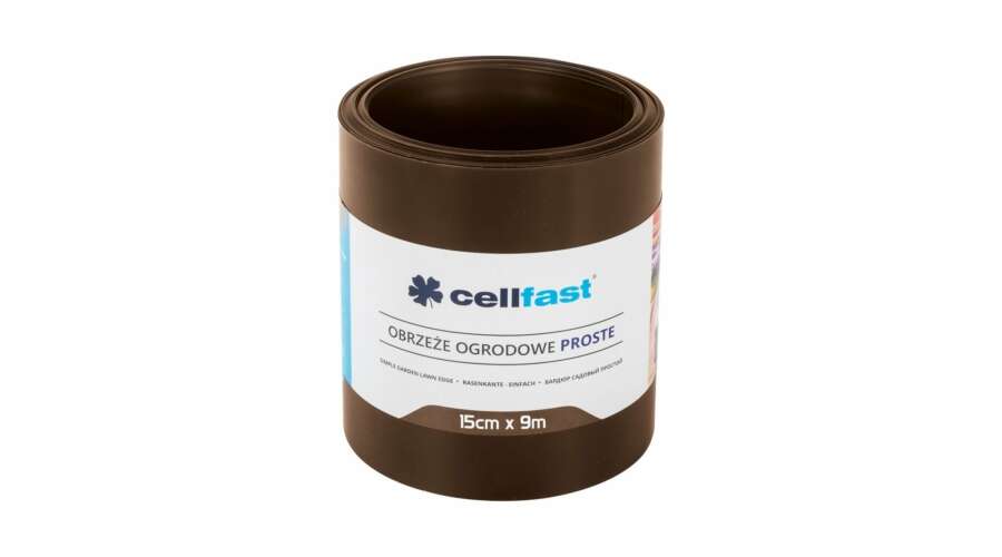 Obrzeże Cellfast 15cm x 9cm brązowe proste