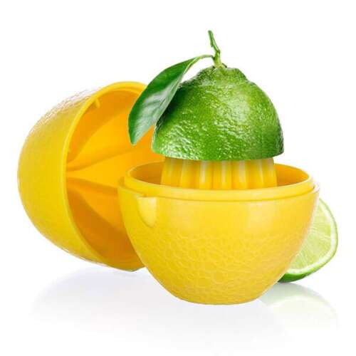 Banquet Culinaria citrom alakú citromfacsaró tetővel, sárga, műanyag, 9x7 cm