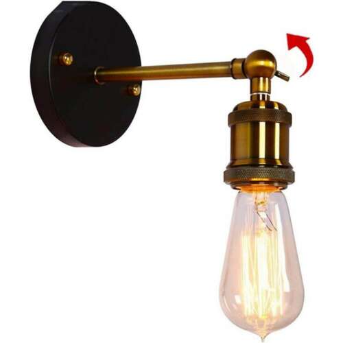 Vintage Rézfejű Fali Lámpa