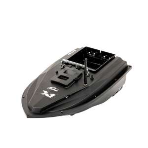 Leziter X1 GPS+4G etetőhajó, fekete, elülső nézet - Horgászati aprócikk & kiegészítő