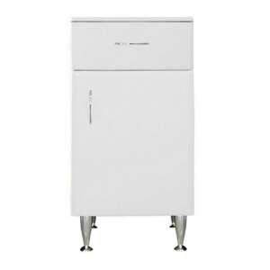 Bianca Plus 45 fürdőszoba szekrény egy ajtóval és egy fiókkal, magasfényű fehér, jobbos - Bútor