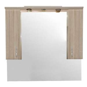 Bianca Plus 105 fürdőszoba szekrény tükörrel, sonoma tölgy színben - Bútor