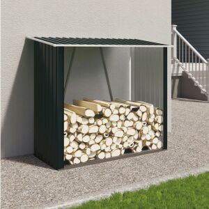 Raft pentru lemne de foc Detroit 163x83x154 cm umplut cu lemne - Grădină