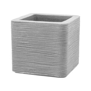 Patio Kubus szürke négyzet alakú kaspó, 30x30x27 cm, ideális kertbe vagy teraszra - Patio