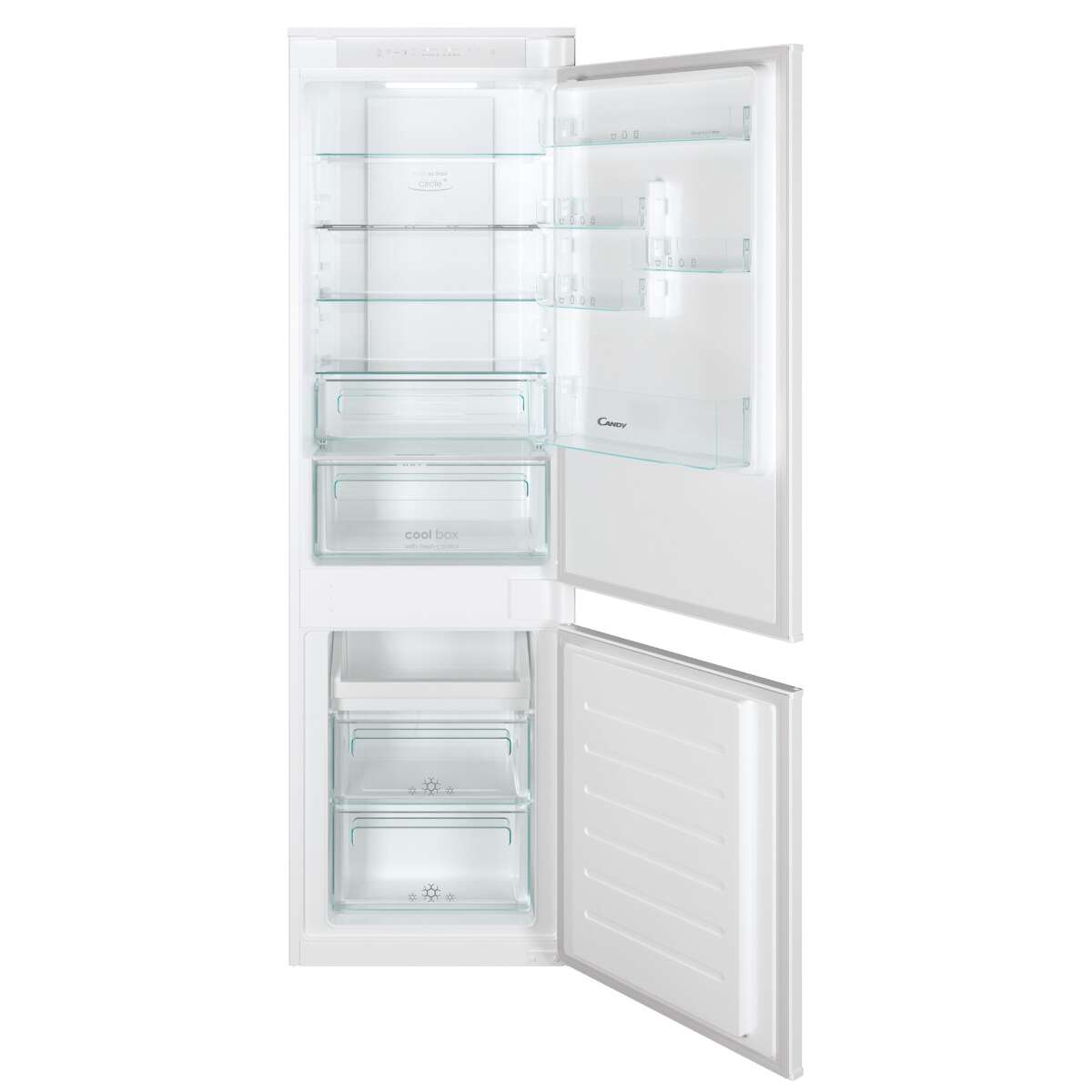 Candy CBT5518EW Beépíthető Alulfagyasztós hűtőszekrény, 248L, M:1...