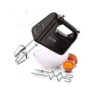 Dyras HM753-B Kézi mixer, fekete, 300W, 5 sebességfokozat, 2 habverő és 2 dagasztó szár - Kézi aprító, Kézi mixer, Gyümölcscentrifuga és préselő és Elektromos tésztagép