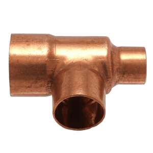 IBP 5130R forrasztható réz szűkített T-idom, 22x15x18mm - Víz, Gáz & Fűtésszerelés