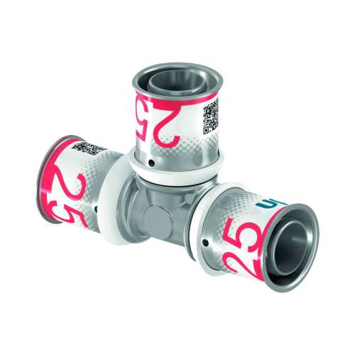 Uponor S-Press PLUS egyenes T-idom ötrétegű csőhöz, 25 mm - Víz, gáz és fűtés szerelvény