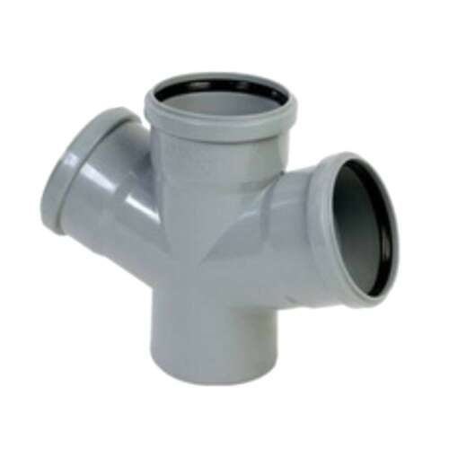 PIPELIFE KAEA PVC 3 ágú lefolyó keresztidom 45°, gumigyűrűs, 110/110/110mm - Víz, gáz és fűtés szerelvény