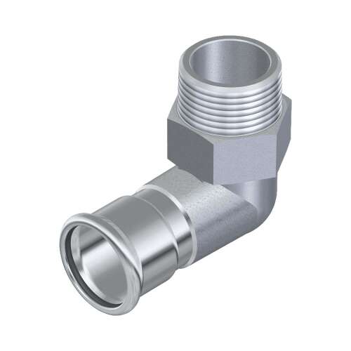FixTrend Inox press könyök külső menettel, 18 mm - 1/2 - Víz, gáz és fűtés szerelvény