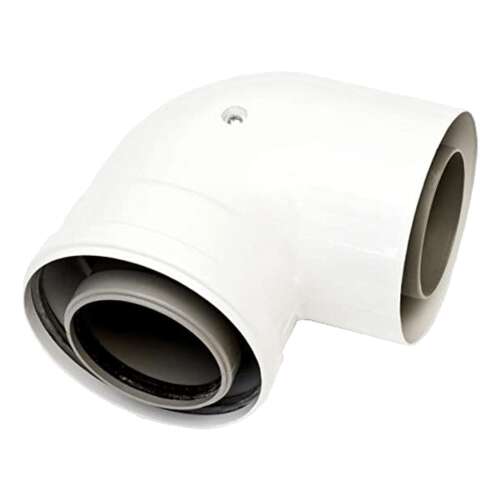 Ariston 90 fokos koncentrikus könyök kondenzációs kazánokhoz, 80/125 mm