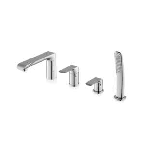 Ravak Flat Kádcsaptelep Zuhanykészlettel 95443182 - Nonbrand Csaptelep