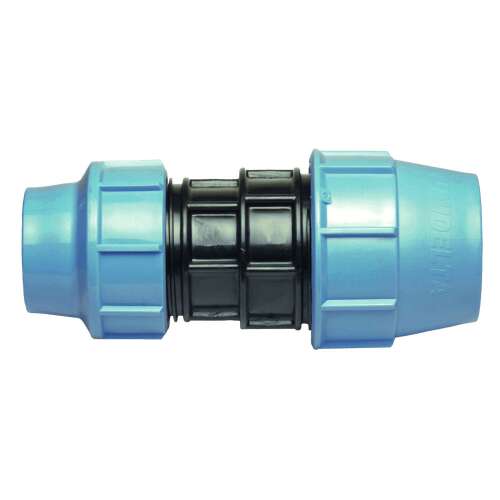 Unidelta KPE szűkítő 63x40mm, kék műanyag csőidom ivóvíz és öntözőrendszerekhez