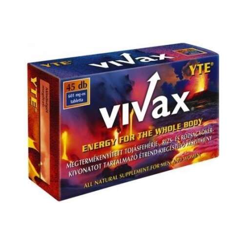 Vivax YTE Forte kapszula, 45 darab, energia kiegészítő férfiaknak és nőknek
