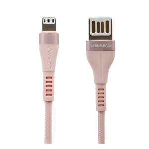 USAMS rózsaszín lightning kábel iPhone-hoz, tartós töltőkábel - Adatkábel