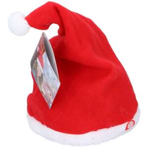 Vörös éneklő és táncoló Mikulás sapka fehér szegéllyel - Mikulás jelmez
