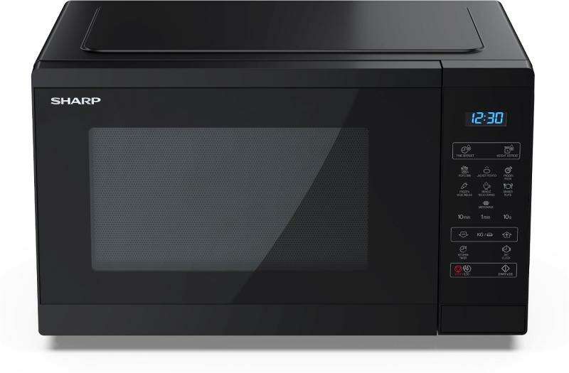 Sharp YC-MS252AE-B 25L, digitális mikrohullámú sütő, fekete
