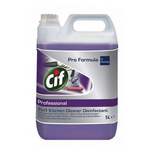 Cif Pro Formula Concentrated Kitchen Cleaner Disinfectant 5L - Kombinált hatású általános tisztító-, fertőtlenítőszer, kézi mosogatószer