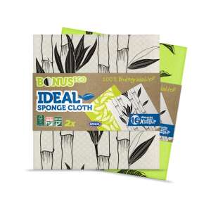 2-pakietowe gąbki Bonus Ideal, 100% biodegradowalne, wzór bambusowy, do czyszczenia kuchni - Bonus