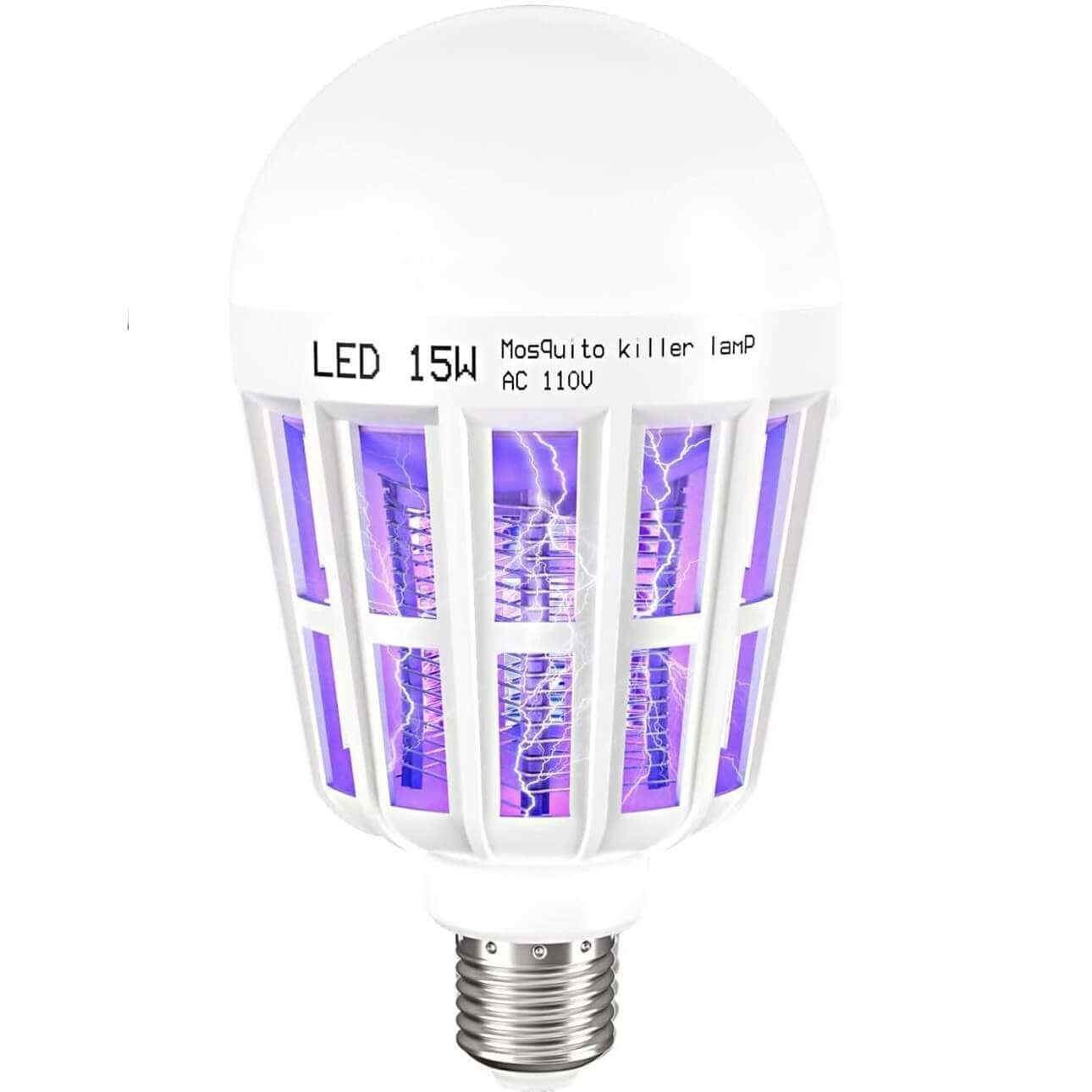 2-in-1 LED Lamp and UV Mosquito Killer with E27 Socket 15W