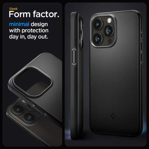 Védő tok iphone 15 pro vékony illeszkedés fekete