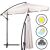 Springos 3m Cantilever Garden Umbrella with Cover - Ecru, outdoor patio umbrella, weather icons