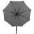 Springos 300 cm gray patio umbrella with solar powered LED lights