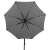 Springos 300 cm gray patio umbrella with solar powered LED lights