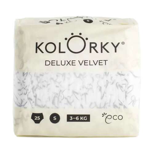 Kolorky Deluxe VelvetL&L&L öko pelenka, S, 3-6 kg, 25 db