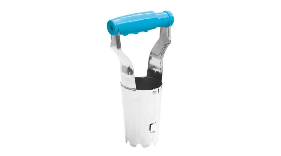 Cellfast IDEAL Frühlingszwiebelpflanzer - Stahl verchromt, 10 cm Tiefenmaß