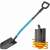 Cellfast IDEAL PRO garden shovel, blue handle, black blade, heat treated for durability
