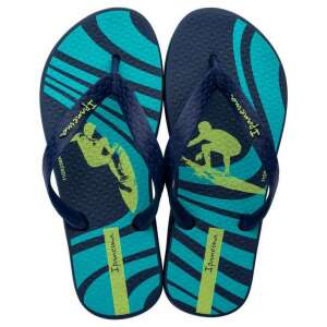 Ipanema Classic XII gyerek papucs kék és zöld színben, szörfös mintával - Ipanema