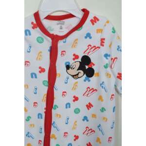 Biely detský overal s Mickey Mouse, červeným lemom a farebnými písmenami - Bábätká & Batoľatá