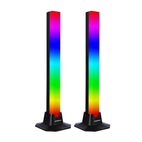 Sada RGB LED pásikov Emeszon®, 2 kusy, s diaľkovým ovládaním, pre ambientné osvetlenie, synchronizáciu hudby, hranie hier a ďalšie